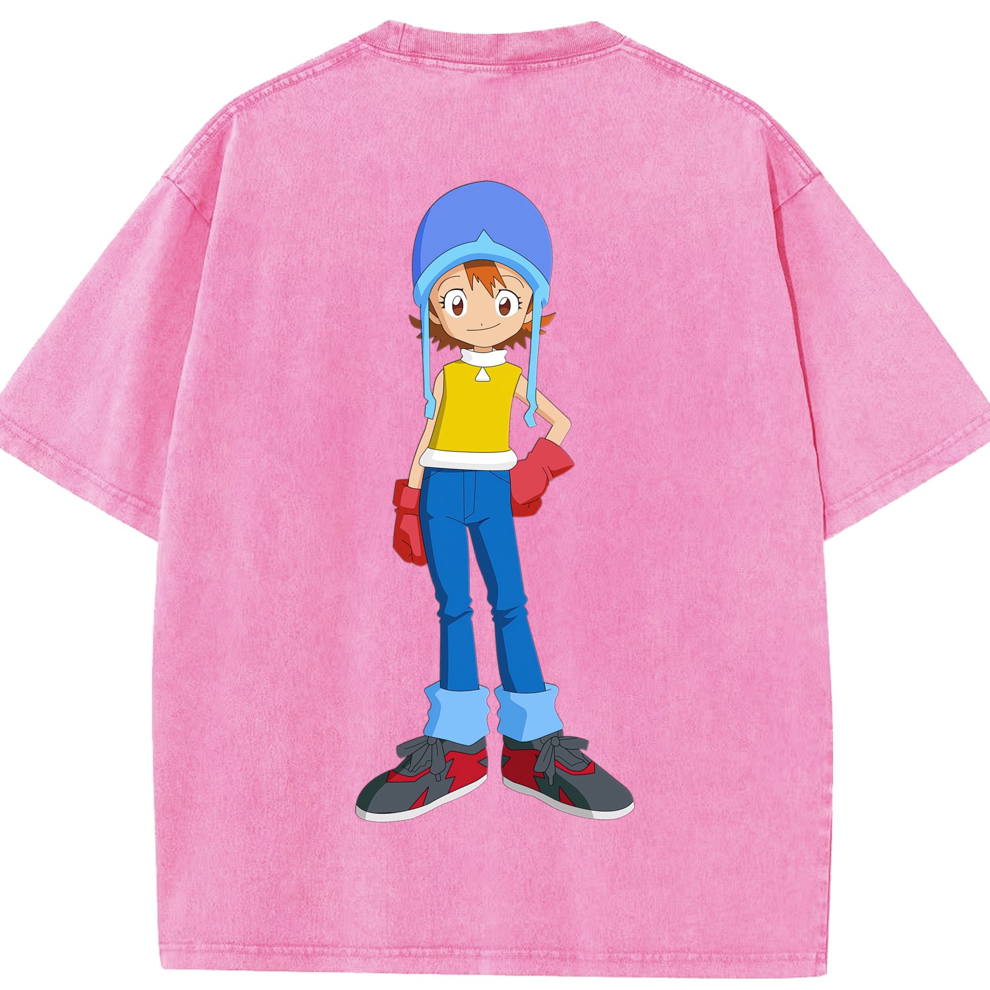 （画像用） Digimon デジタルモンスター/デジモン 綿100% ヴィンテージ風 半袖Tシャツ（背面プリント）